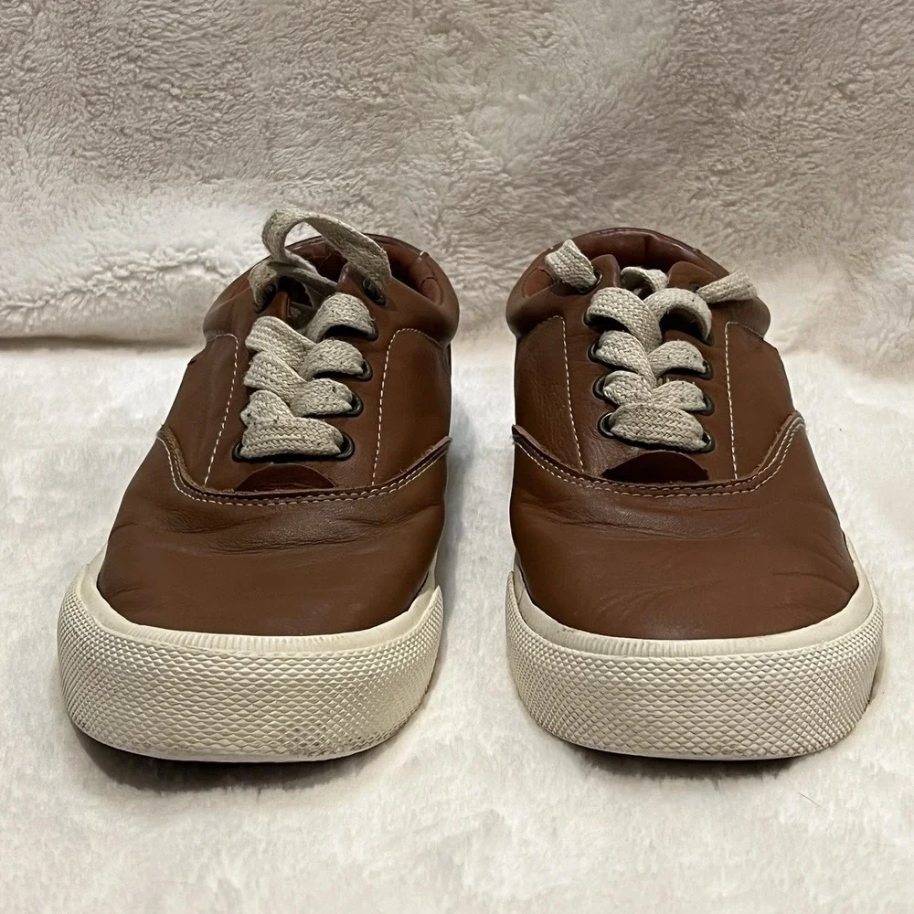 Polo Ralph Lauren Shoes Mens 10.5D Vaughn Casual Sneaker‎ Brown Leather Lace Up